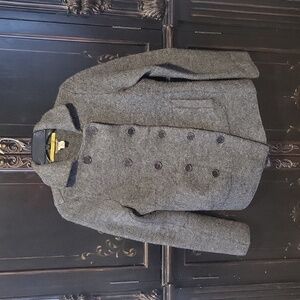 J. Crew Charcoal Wool Pea Coat Women size M